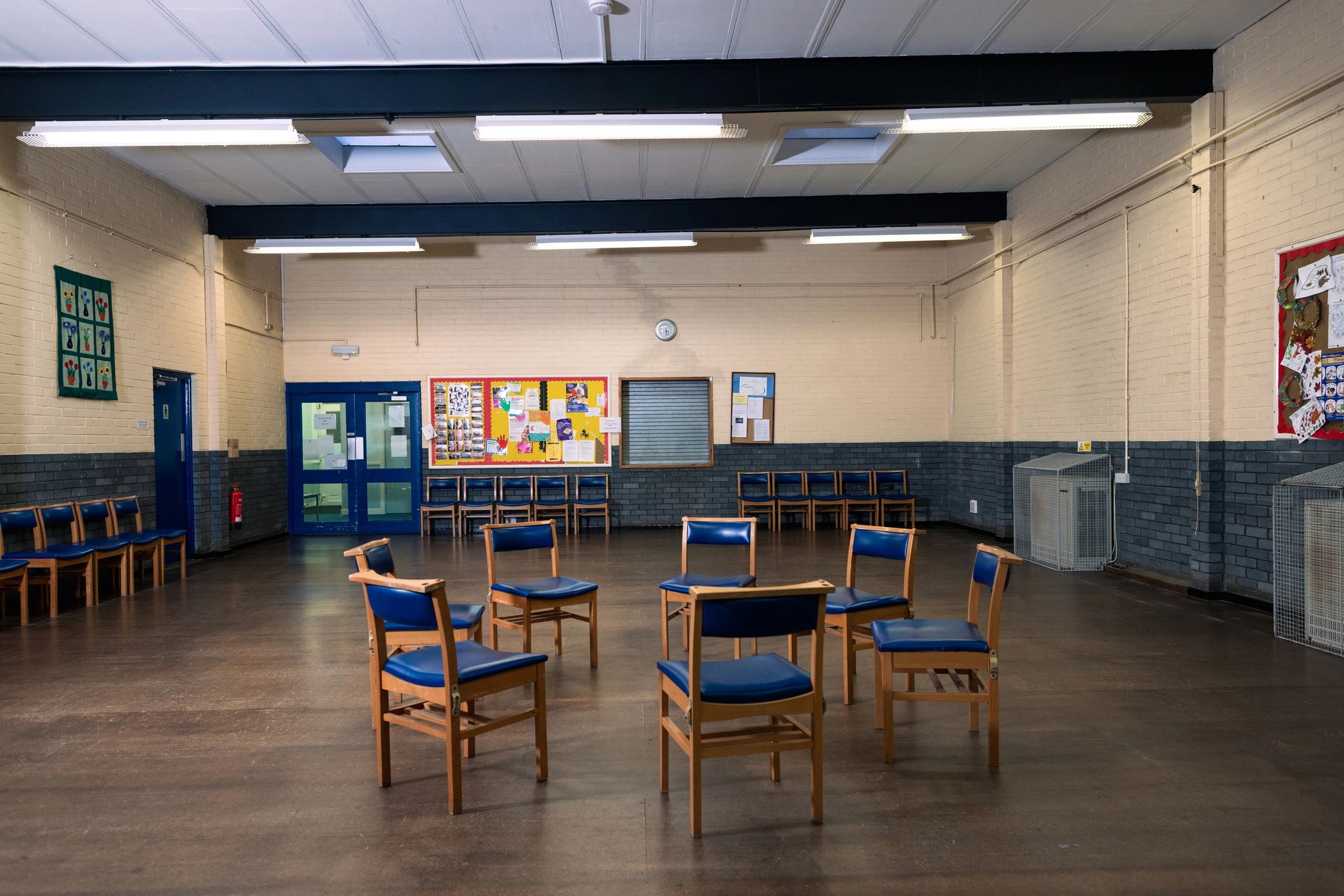 Community hall seating arrangement