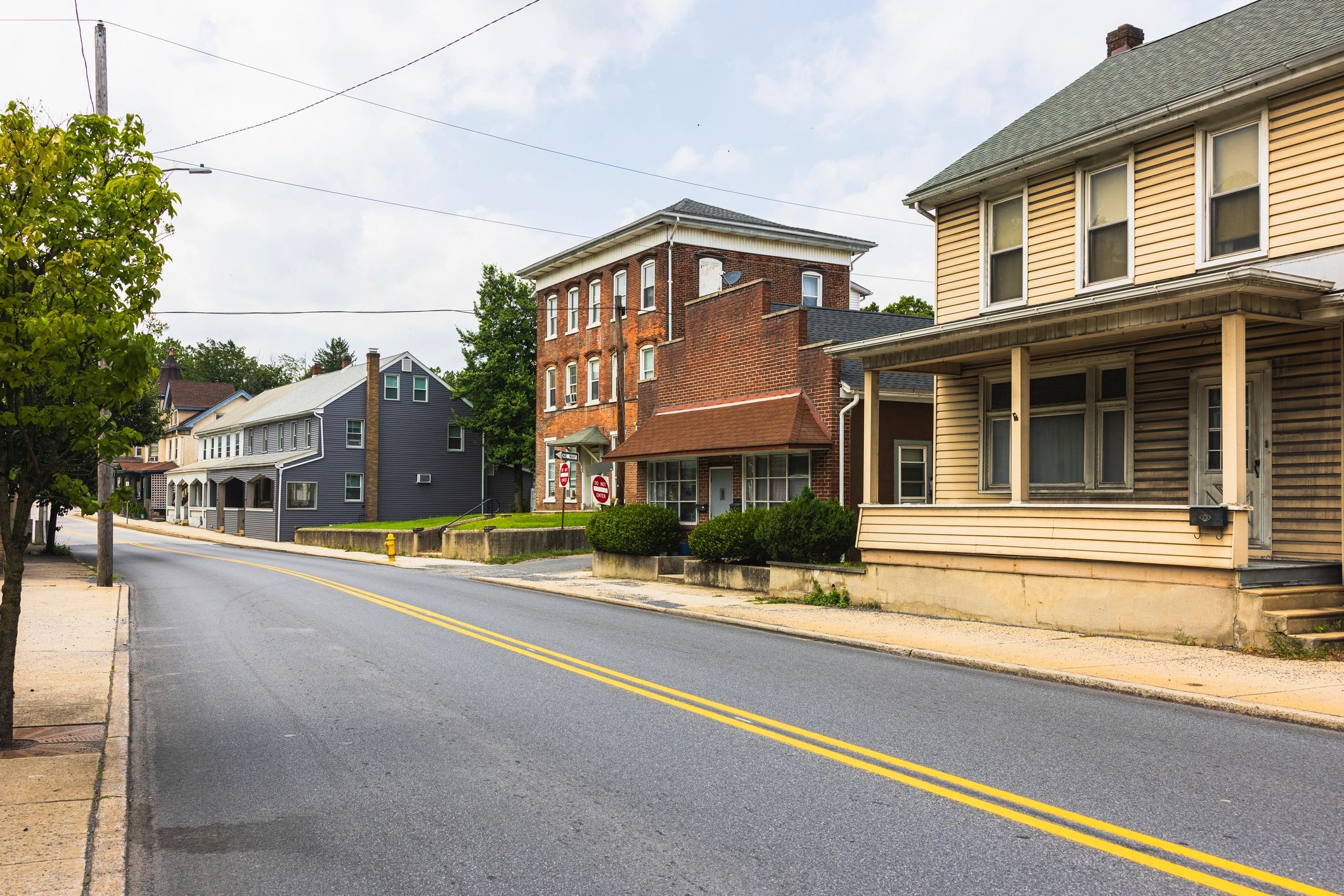 Small-town main street buildings
